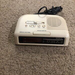 🔥Vintage SONY Dream Machine Clock Radio AM FM Alarm Model ICF-C25 Tested!